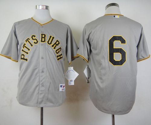 Custom Fan-Made Starling Marte Pittsburgh Pirates #6 Grey 1953 Throwback Turn Back Clock Edition Baseball Jersey