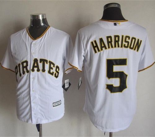 Custom Fan-Made Josh Harrison Pittsburgh Pirates #5 White Baseball Jersey