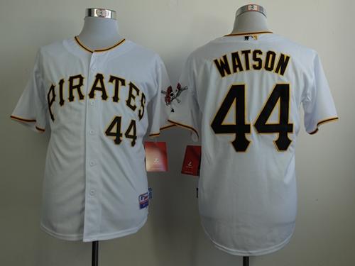 Custom Fan-Made Tony Watson Pittsburgh Pirates #44 White Baseball Jersey