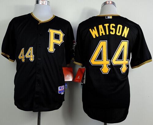 Custom Fan-Made Tony Watson Pittsburgh Pirates #44 Black Baseball Jersey