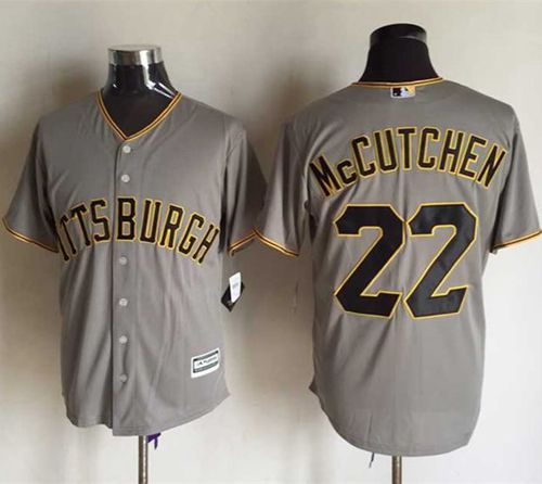 Custom Fan-Made Andrew McCutchen Pittsburgh Pirates #22 Grey Baseball Jersey