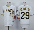 Custom Fan-Made Francisco Cervelli Pittsburgh Pirates #29 White Baseball Jersey
