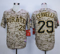 Custom Fan-Made Francisco Cervelli Camo Pittsburgh Pirates #29 Baseball Jersey