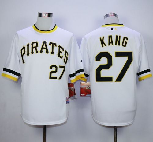 Custom Fan-Made Jung Ho Kang Pittsburgh Pirates #27 White Baseball Jersey