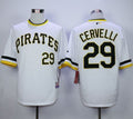 Custom Fan-Made Francisco Cervelli Pittsburgh Pirates #29 White Baseball Jersey