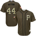 Custom Fan-Made Tony Watson Pittsburgh Pirates #44 Green Service Edition Baseball Jersey