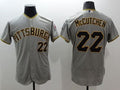 Custom Fan-Made Andrew McCutchen Pittsburgh Pirates #22 Grey Baseball Jersey