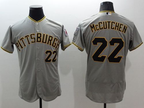 Custom Fan-Made Andrew McCutchen Pittsburgh Pirates #22 Grey Baseball Jersey