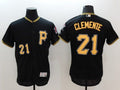 Custom Fan-Made Roberto Clemente Pittsburgh Pirates #21 Black Baseball Jersey