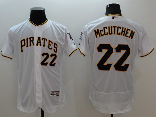 Custom Fan-Made Andrew McCutchen Pittsburgh Pirates #22 White Baseball Jersey