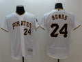 Custom Fan-Made Barry Bonds Pittsburgh Pirates #24 White Baseball Jersey