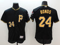Custom Fan-Made Barry Bonds Pittsburgh Pirates #24 Black Baseball Jersey