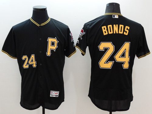 Custom Fan-Made Barry Bonds Pittsburgh Pirates #24 Black Baseball Jersey