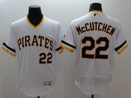 Custom Fan-Made Andrew McCutchen Cooperstown Pittsburgh Pirates #22 White Baseball Jersey