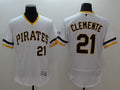 Custom Fan-Made Roberto Clemente Cooperstown Pittsburgh Pirates #21 White Baseball Jersey
