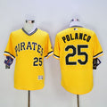 Custom Fan-Made Gregory Polanco Pittsburgh Pirates #25 Gold Baseball Jersey