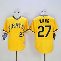 Custom Fan-Made Jung Ho Kang Pittsburgh Pirates #27 Gold Baseball Jersey