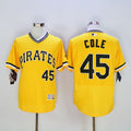 Custom Fan-Made Gerrit Cole Pittsburgh Pirates #45 Gold Baseball Jersey