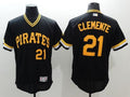 Custom Fan-Made Roberto Clemente Cooperstown Pittsburgh Pirates #21 Black Baseball Jersey