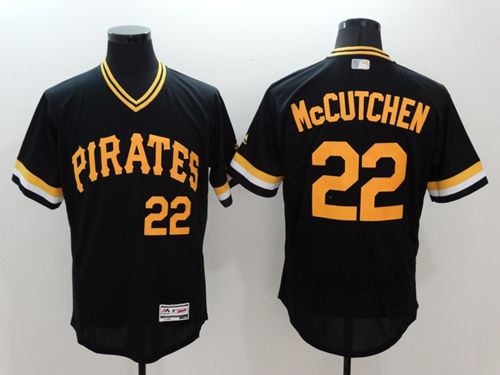 Custom Fan-Made Andrew McCutchen Cooperstown Pittsburgh Pirates #22 Black Baseball Jersey