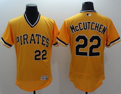 Custom Fan-Made Andrew McCutchen Cooperstown Pittsburgh Pirates #22 Gold Baseball Jersey