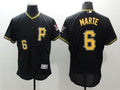 Custom Fan-Made Starling Marte Pittsburgh Pirates #6 Black Baseball Jersey