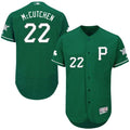 Custom Fan-Made Andrew McCutchen Celtic Pittsburgh Pirates #22 Green Baseball Jersey