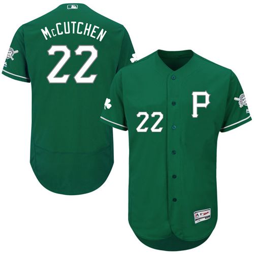 Custom Fan-Made Andrew McCutchen Celtic Pittsburgh Pirates #22 Green Baseball Jersey