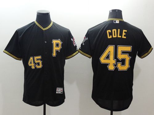 Custom Fan-Made Gerrit Cole Pittsburgh Pirates #45 Black Baseball Jersey