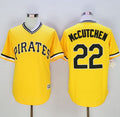 Custom Fan-Made Andrew McCutchen Pittsburgh Pirates #22 Gold Baseball Jersey