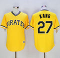 Custom Fan-Made Jung Ho Kang Pittsburgh Pirates #27 Gold Baseball Jersey