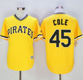 Custom Fan-Made Gerrit Cole Pittsburgh Pirates #45 Gold Baseball Jersey