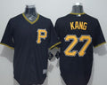 Custom Fan-Made Jung Ho Kang Pittsburgh Pirates #27 Black Baseball Jersey