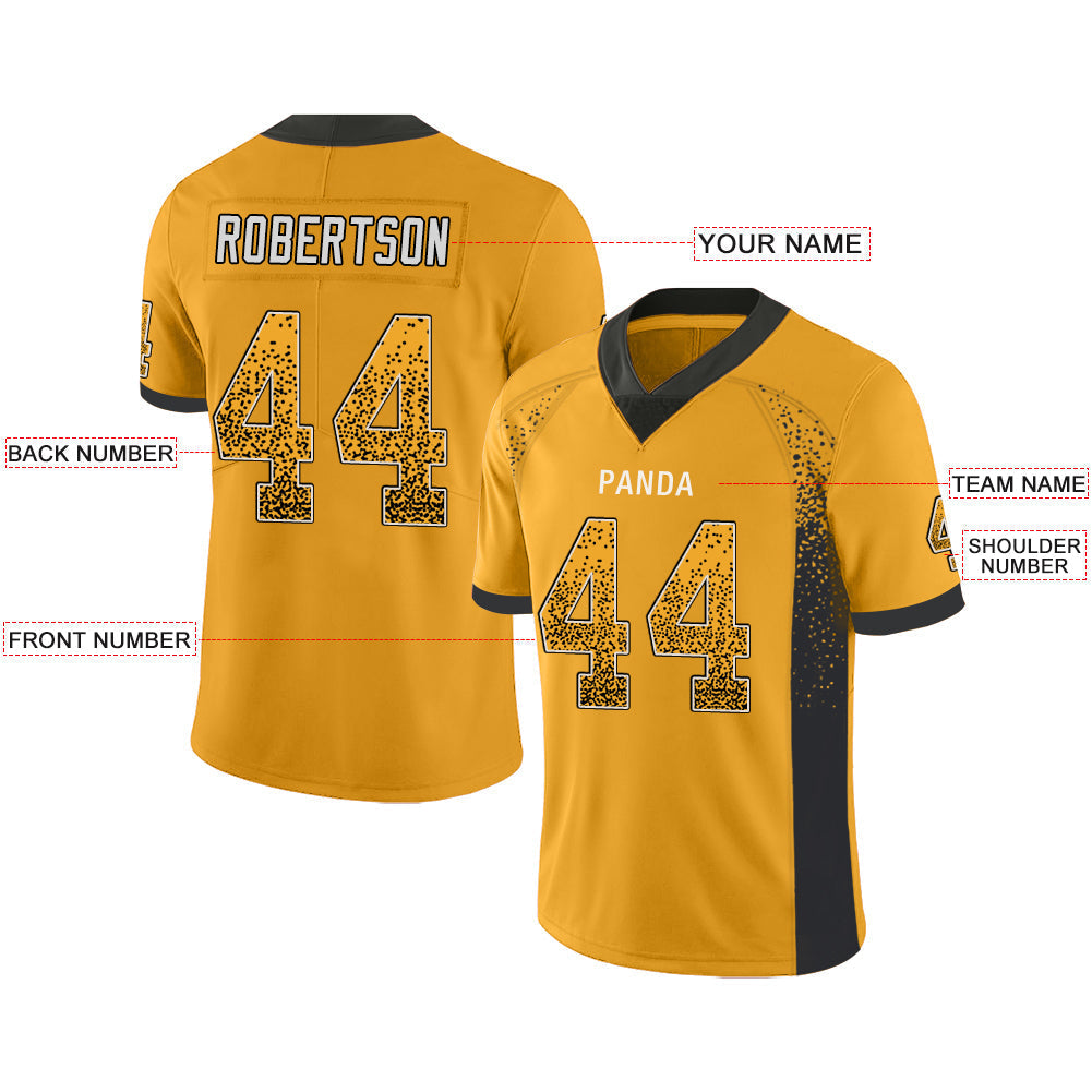 Custom yellow football jersey front view | GameDay Jerseys