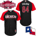 Custom Fan-Made Prince Fielder Texas Rangers #84 Black 2015 All-Star Edition Baseball Jersey