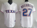 Custom Fan-Made Vladimir Guerrero Texas Rangers #27 White Baseball Jersey