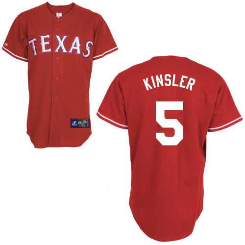 Custom Fan-Made Ian Kinsler Texas Rangers #5 Red Baseball Jersey