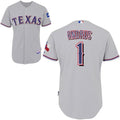 Custom Fan-Made Elvis Andrus Texas Rangers #1 Grey Baseball Jersey