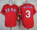 Custom Fan-Made Russell Wilson Texas Rangers #3 Red Baseball Jersey