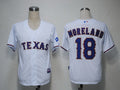 Custom Fan-Made Mitch Moreland Texas Rangers #18 White Baseball Jersey