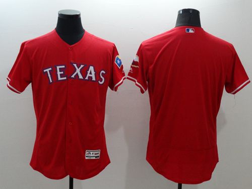 Custom Fan-Made Red Texas Rangers Baseball Jersey Texas Rangers Red Baseball Jersey