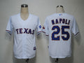 Custom Fan-Made Mike Napoli Texas Rangers #25 White Baseball Jersey