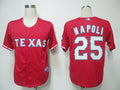 Custom Fan-Made Mike Napoli Texas Rangers #25 Red Baseball Jersey