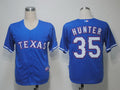 Custom Fan-Made Tommy Hunter Texas Rangers #35 Blue Baseball Jersey