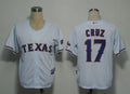 Custom Fan-Made Nelson Cruz Texas Rangers #17 White Baseball Jersey