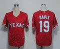 Custom Fan-Made Chris Davis Texas Rangers #19 Red Baseball Jersey