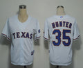 Custom Fan-Made Tommy Hunter Texas Rangers #35 White Baseball Jersey
