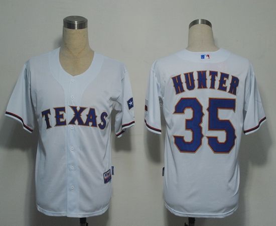 Custom Fan-Made Tommy Hunter Texas Rangers #35 White Baseball Jersey