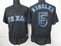 Custom Fan-Made Ian Kinsler Texas Rangers #5 Black Baseball Jersey