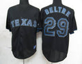 Custom Fan-Made Adrian Beltre Texas Rangers #29 Black Baseball Jersey